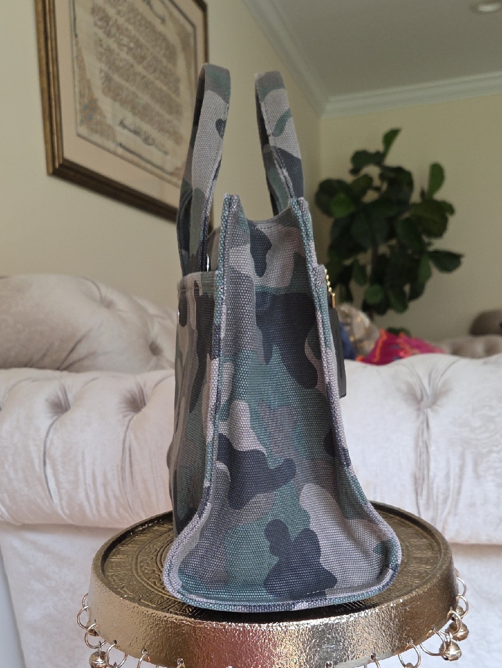COACH Cargo Tote Bag with Camo Print - Picture 6 of 15
